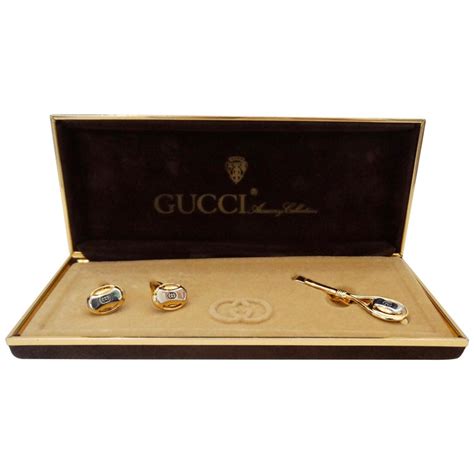 gucci tie clip for sale|vintage gucci cufflinks.